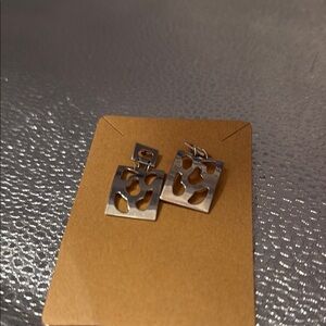 Silver Geometric Earrings